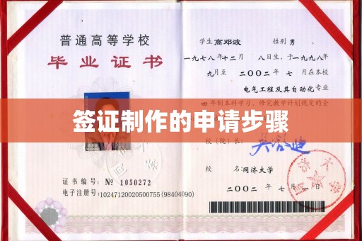 安康签证制作的申请步骤