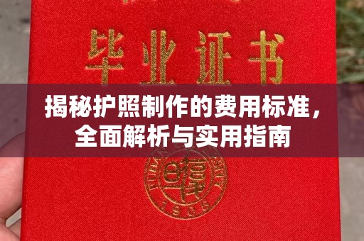 安康揭秘护照制作的费用标准，全面解析与实用指南