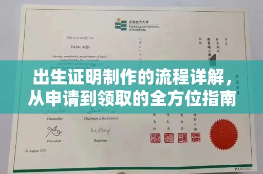 安康出生证明制作的流程详解，从申请到领取的全方位指南
