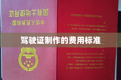 安康驾驶证制作的费用标准