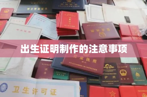 安康出生证明制作的注意事项